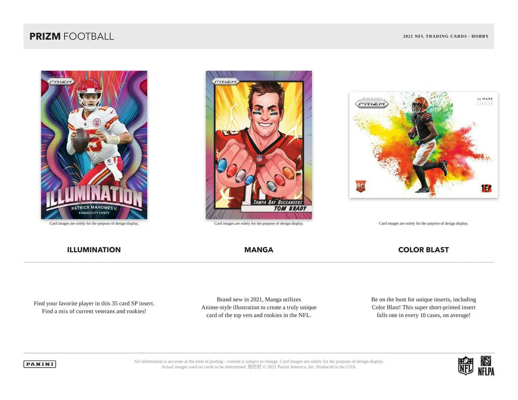 2021 Panini Prizm Football Hobby Trading Cards