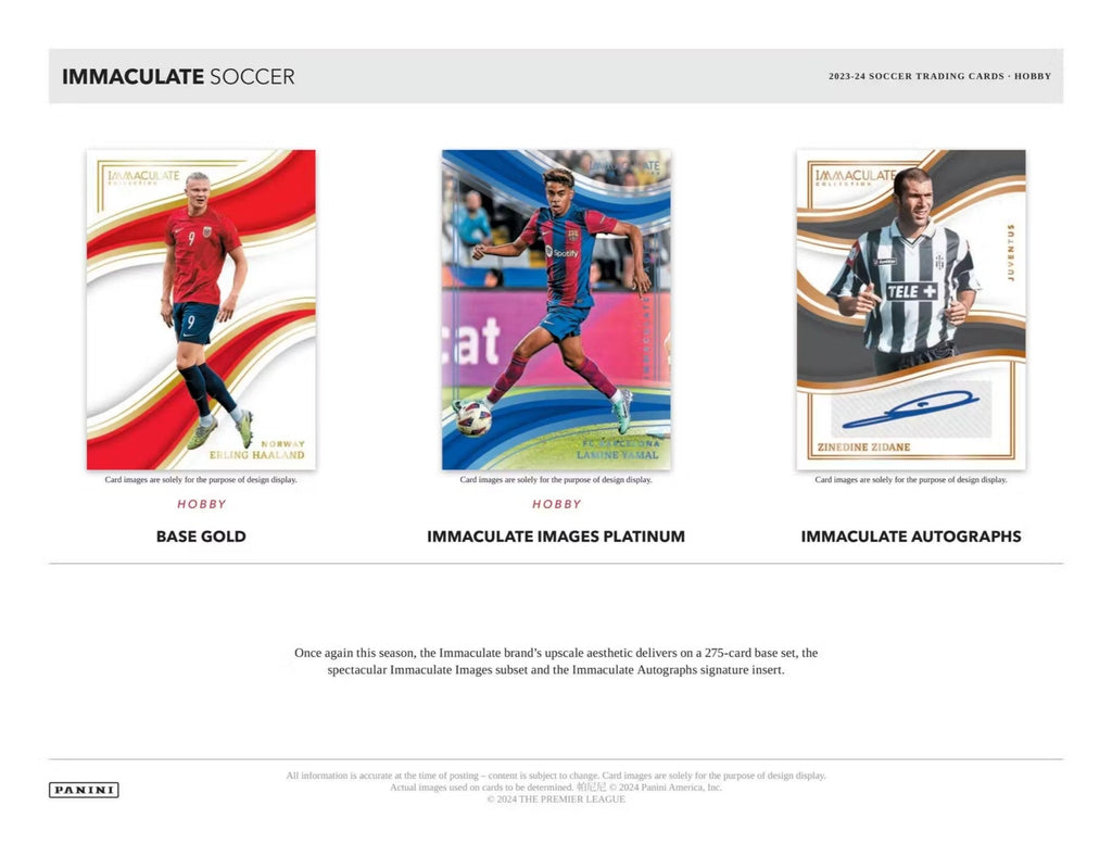 2023-24 Panini Immaculate Soccer Hobby Trading Cards