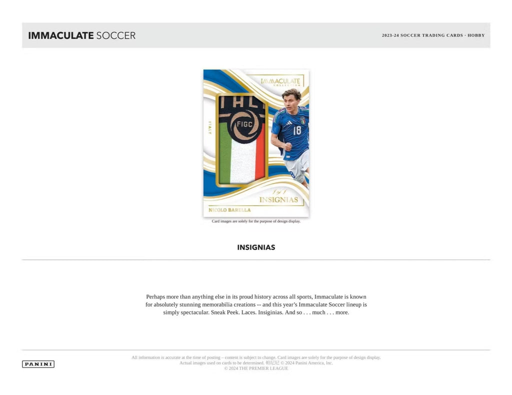 2023-24 Panini Immaculate Soccer Hobby Trading Cards