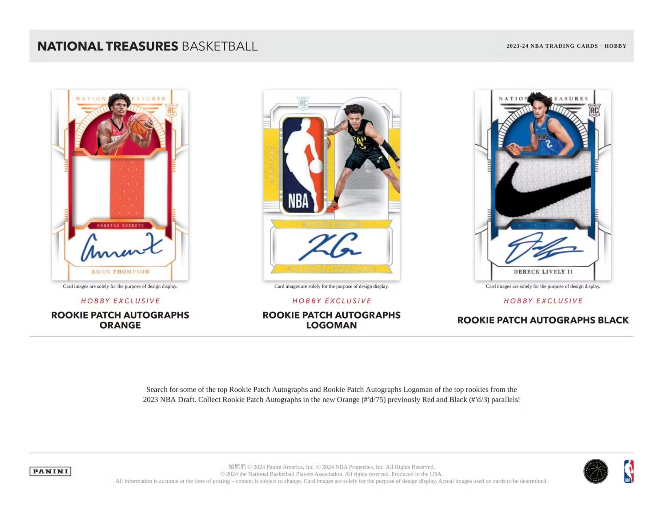 2023-24 Panini National Treasures Basketball Hobby Trading Cards