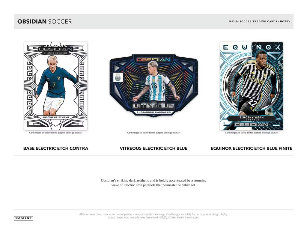 2023-24 Panini Obsidian Soccer Hobby Trading Cards