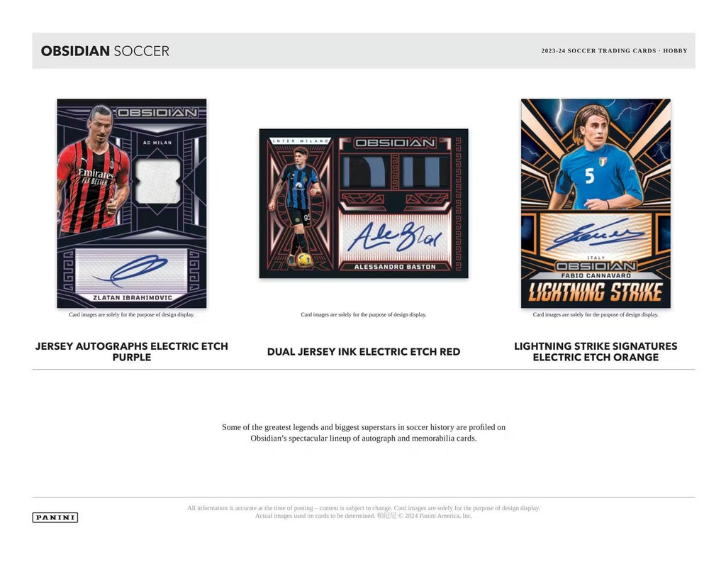 2023-24 Panini Obsidian Soccer Hobby Trading Cards