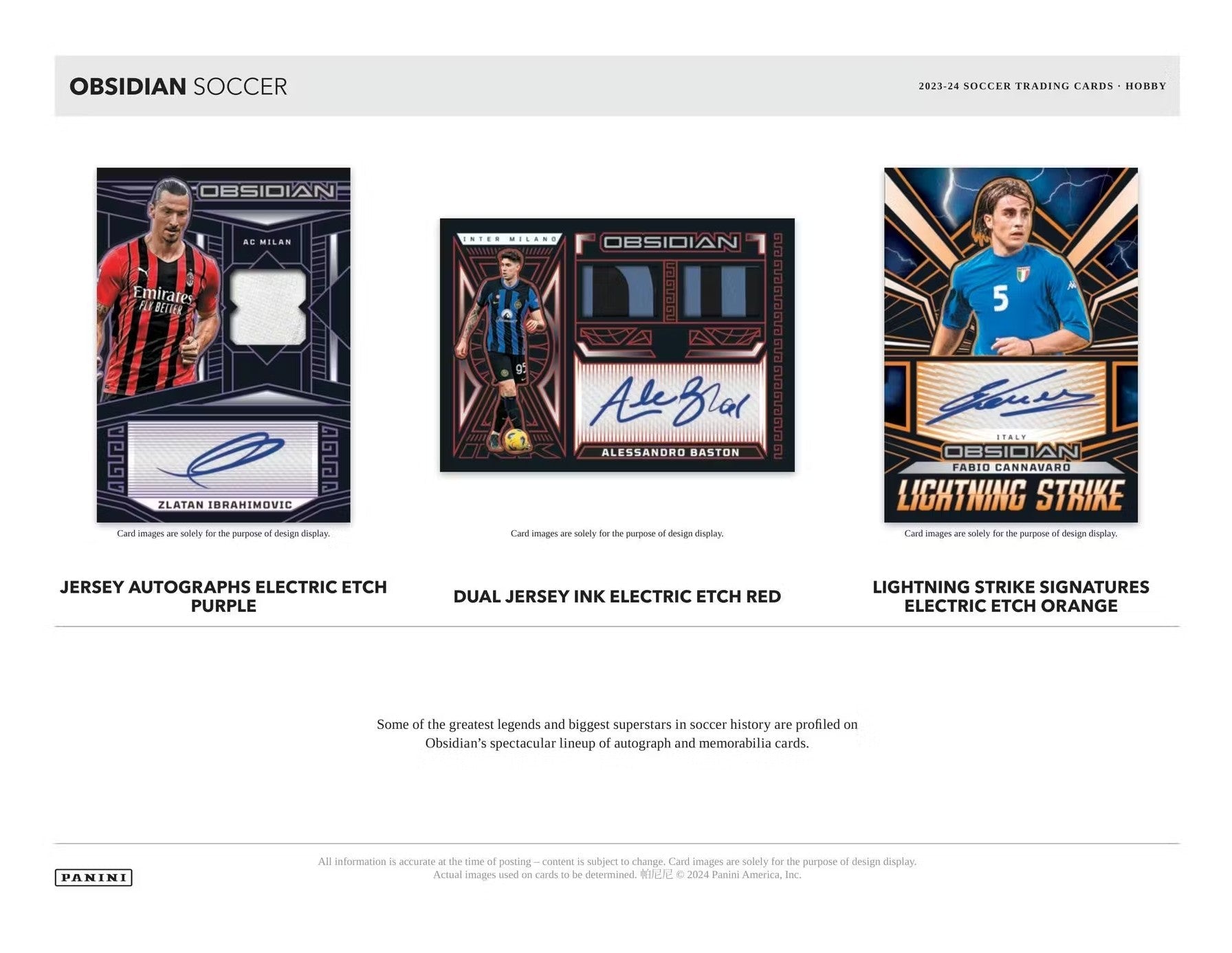 2023-24 Panini Obsidian Soccer Hobby Trading Cards