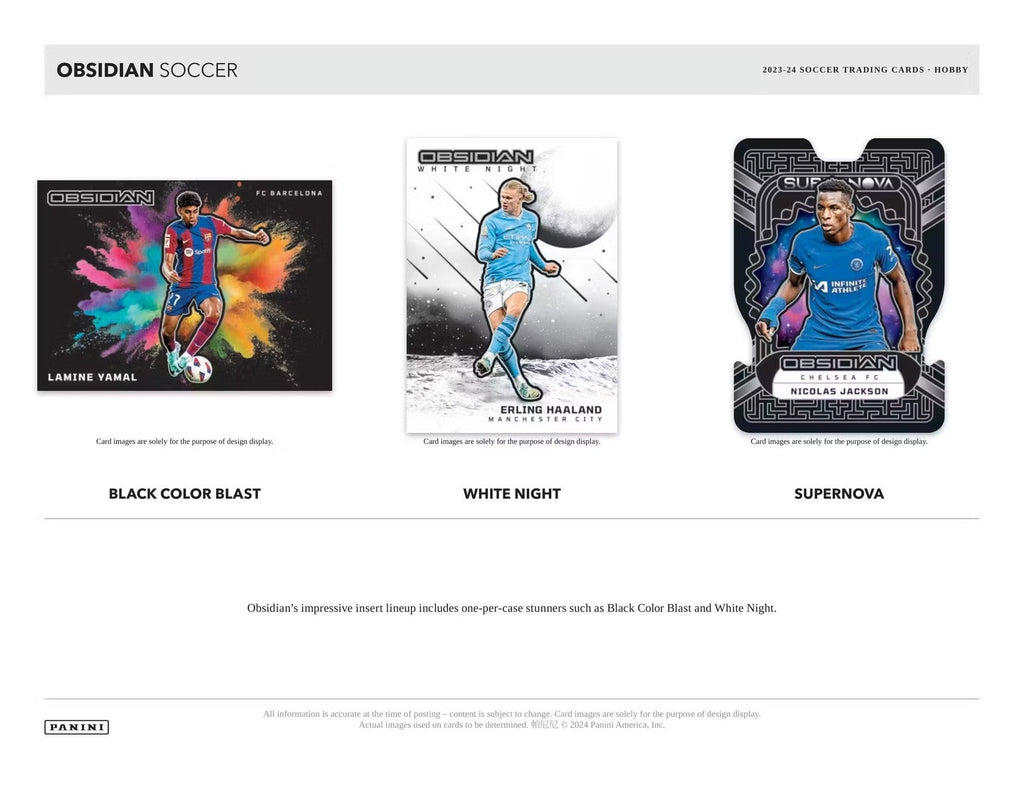 2023-24 Panini Obsidian Soccer Hobby Trading Cards