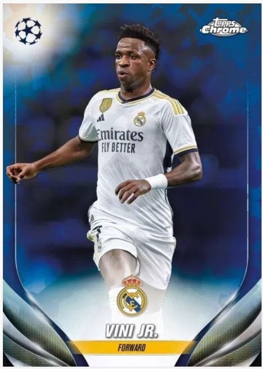 2023-24 Topps Chrome UEFA Club Competitions Soccer Sapphire Edition Trading Cards