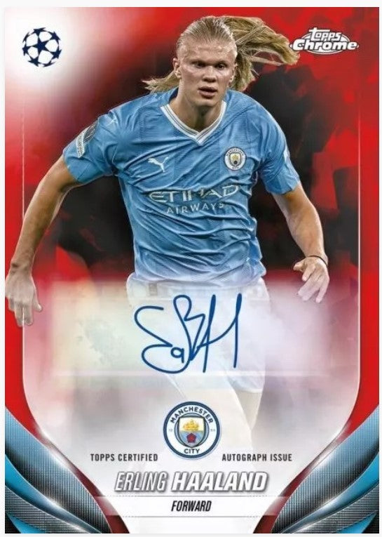 2023-24 Topps Chrome UEFA Club Competitions Soccer Sapphire Edition Trading Cards