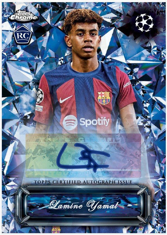 2023-24 Topps Chrome UEFA Club Competitions Soccer Sapphire Edition Trading Cards