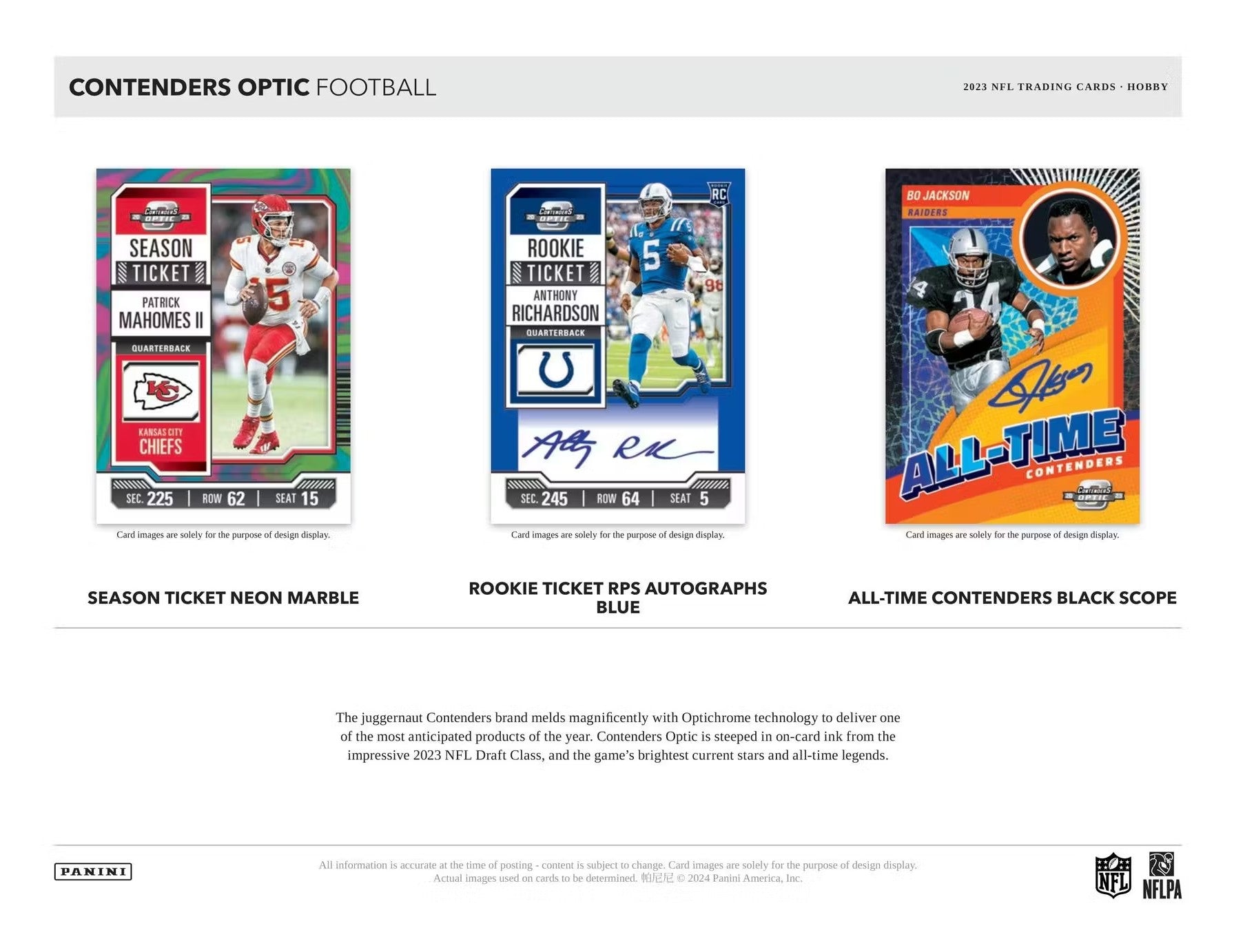 2023 Panini Contenders Optic Football Hobby Trading Cards
