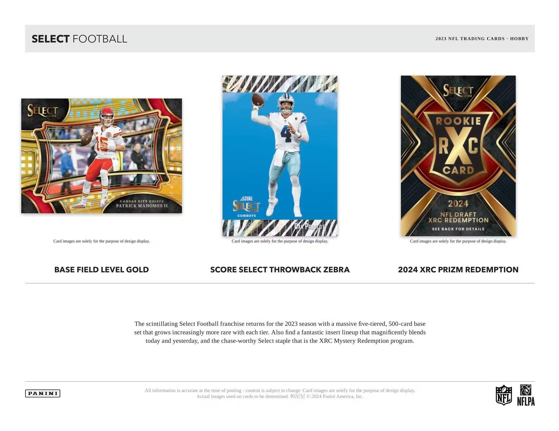 2023 Panini Select Football Hobby Trading Cards