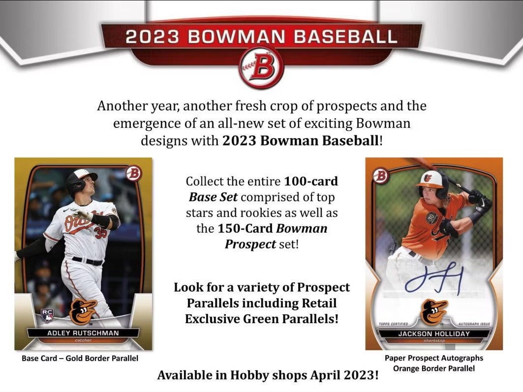 2023 Topps Bowman Baseball Blaster Trading Cards