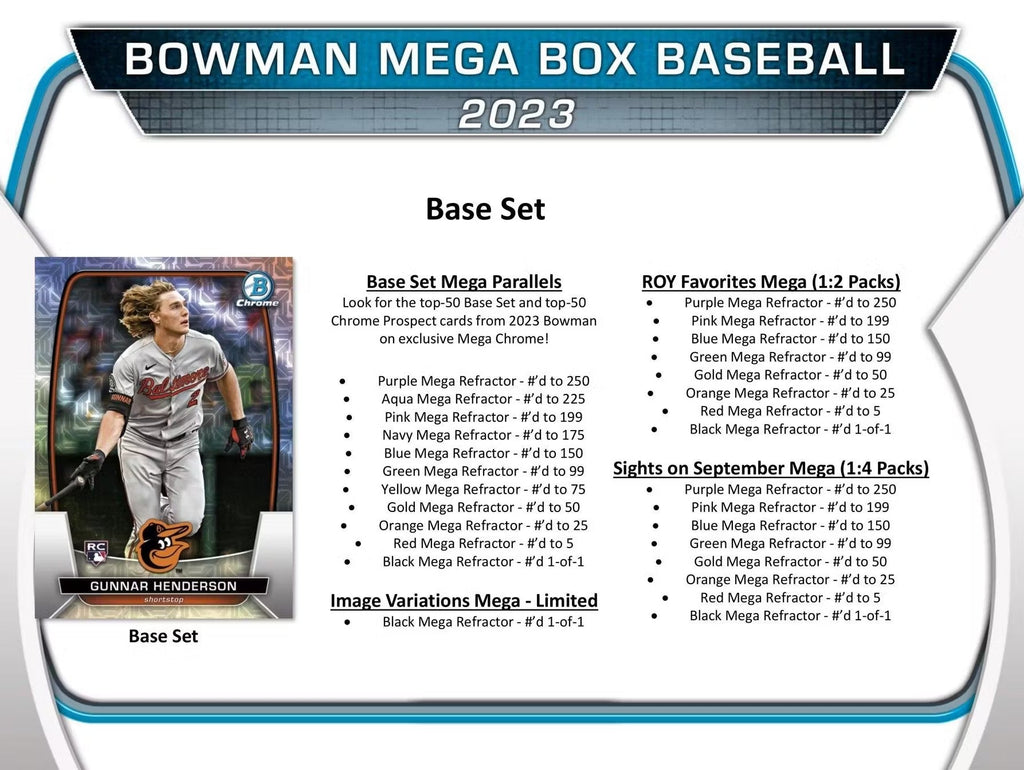 2023 Topps Bowman Baseball Mega Trading Cards