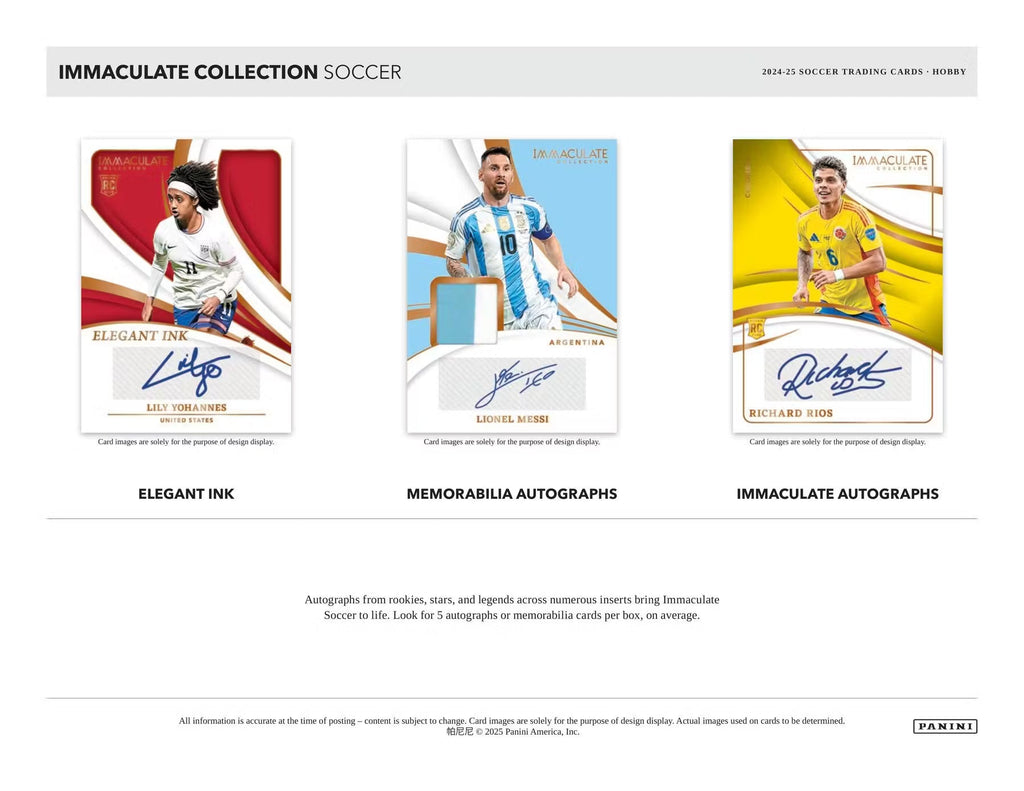 2024-25 Panini Immaculate Soccer Hobby Trading Cards