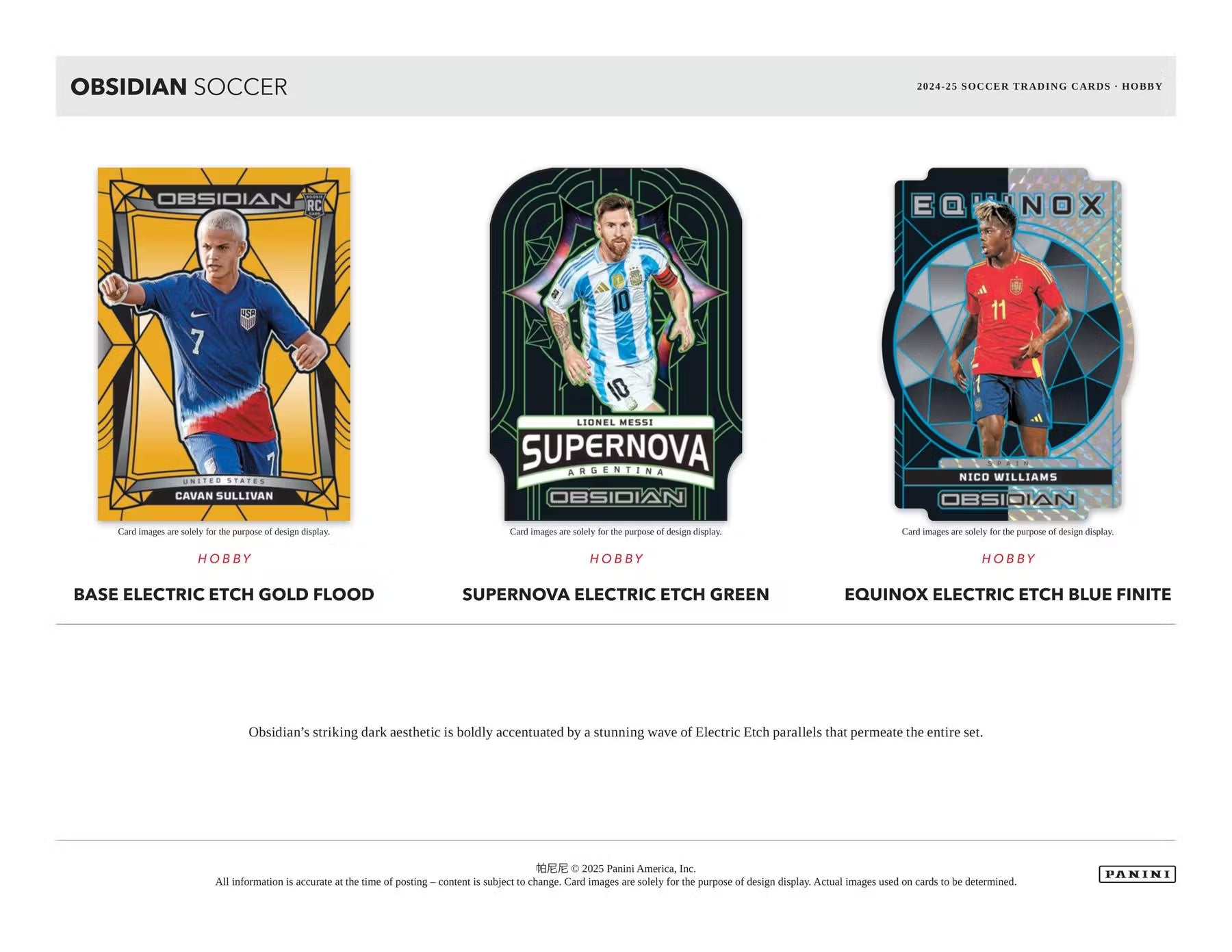2024-25 Panini Obsidian Soccer Hobby Trading Cards