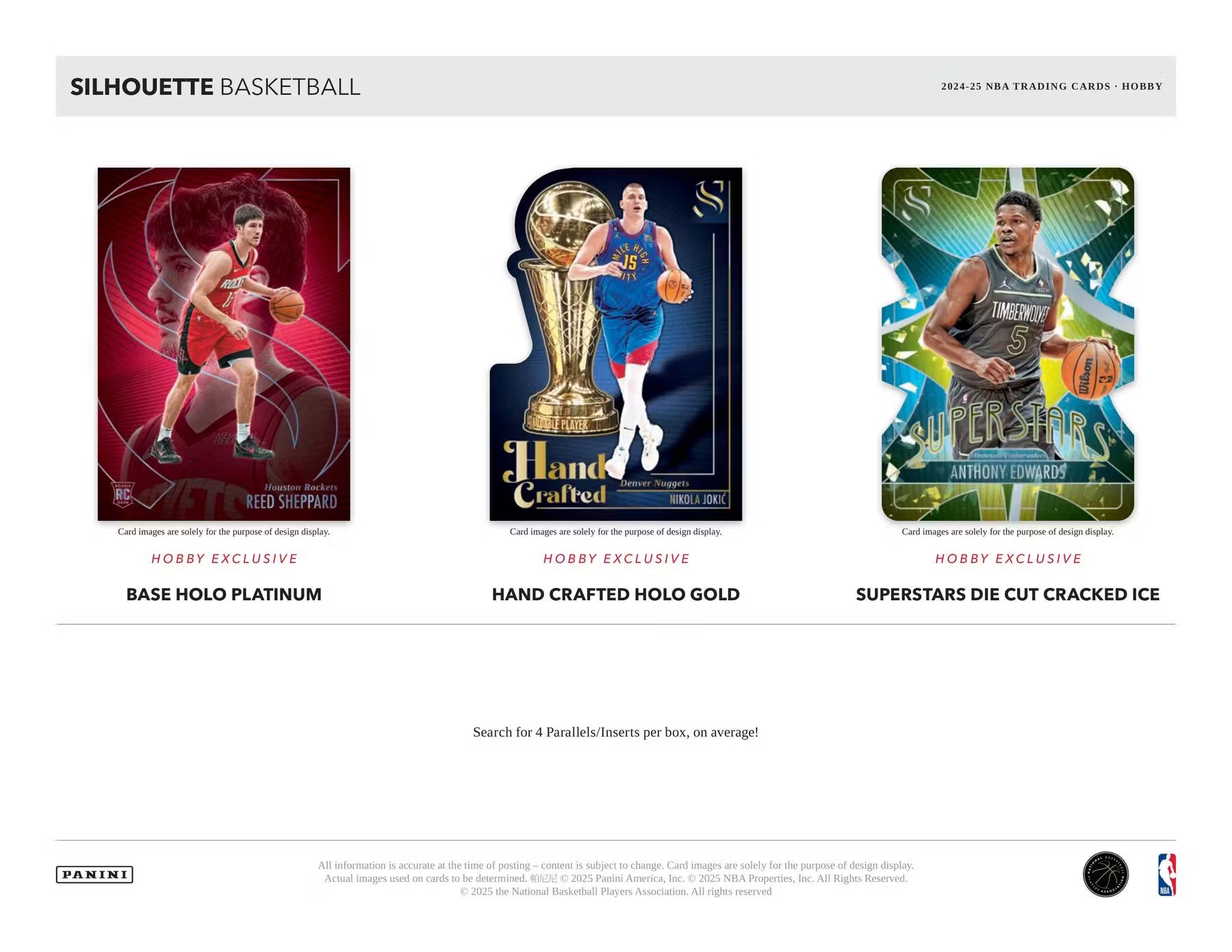 2024-25 Panini Silhouette Basketball Hobby Trading Cards