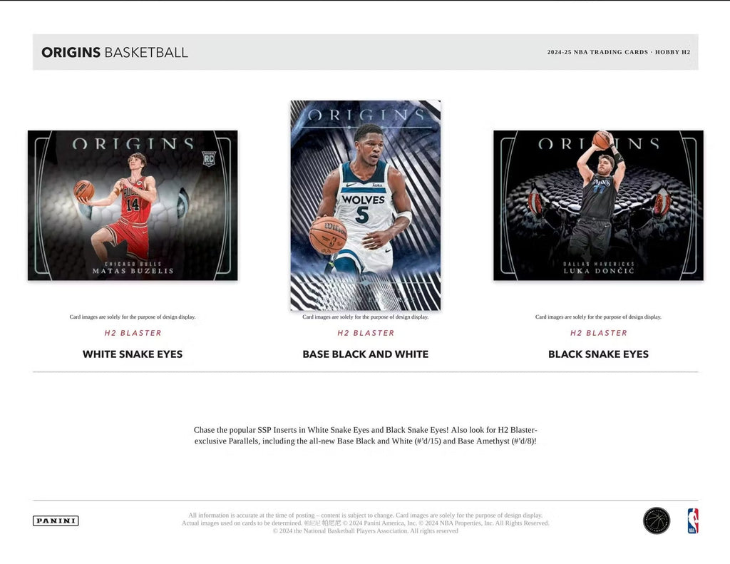 2024-25 Panini Origins Basketball H2 Trading Cards