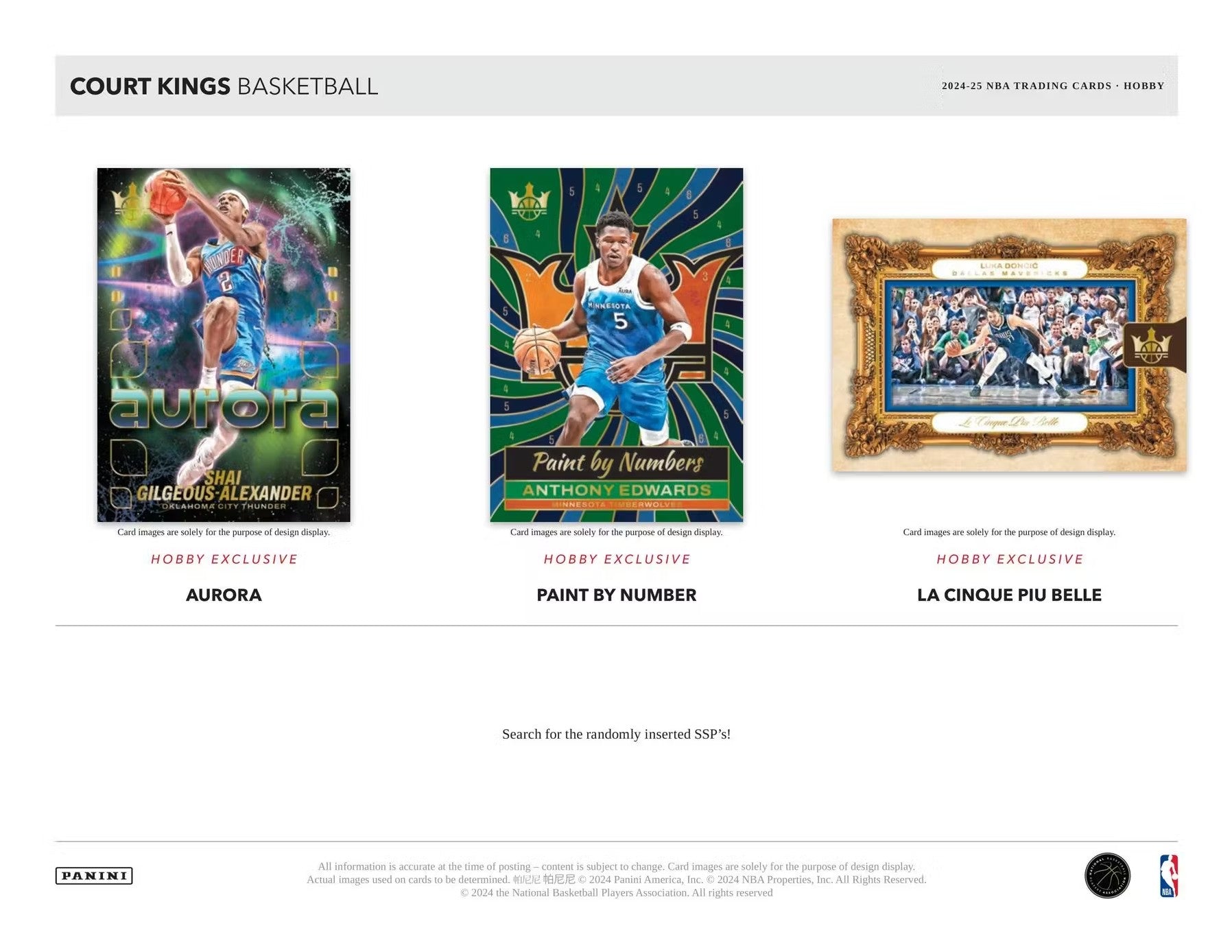 2024-25 Panini Court Kings Basketball Hobby Trading Cards