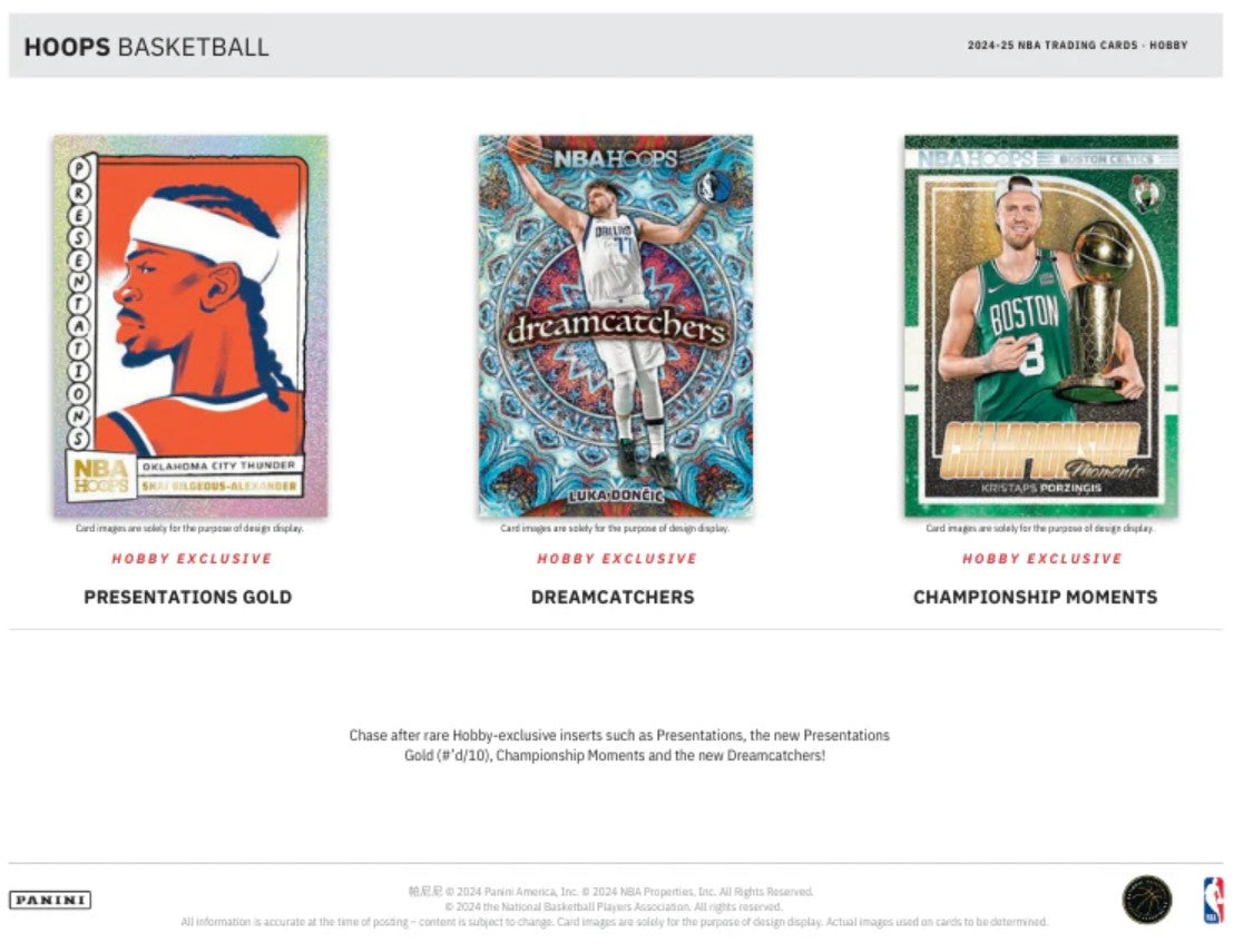 2024-25 Panini Hoops Basketball Hobby Trading Cards