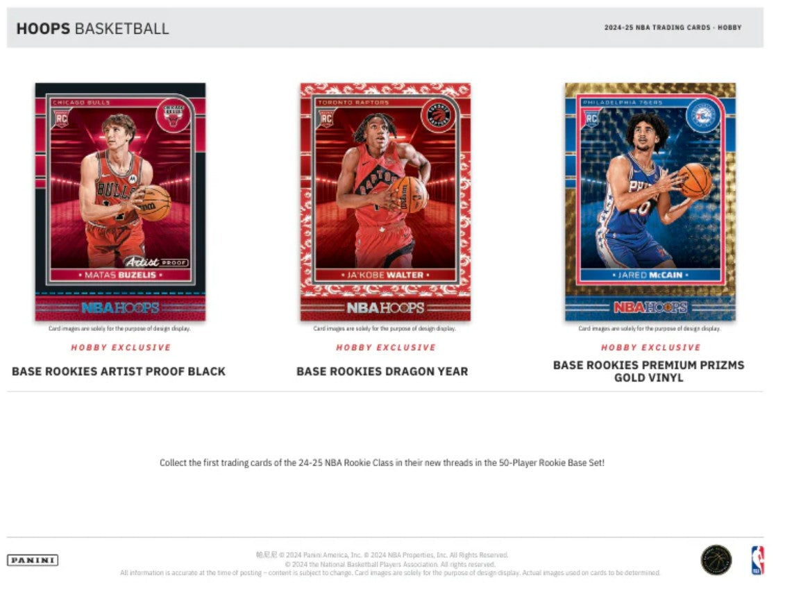 2024-25 Panini Hoops Basketball Hobby Trading Cards