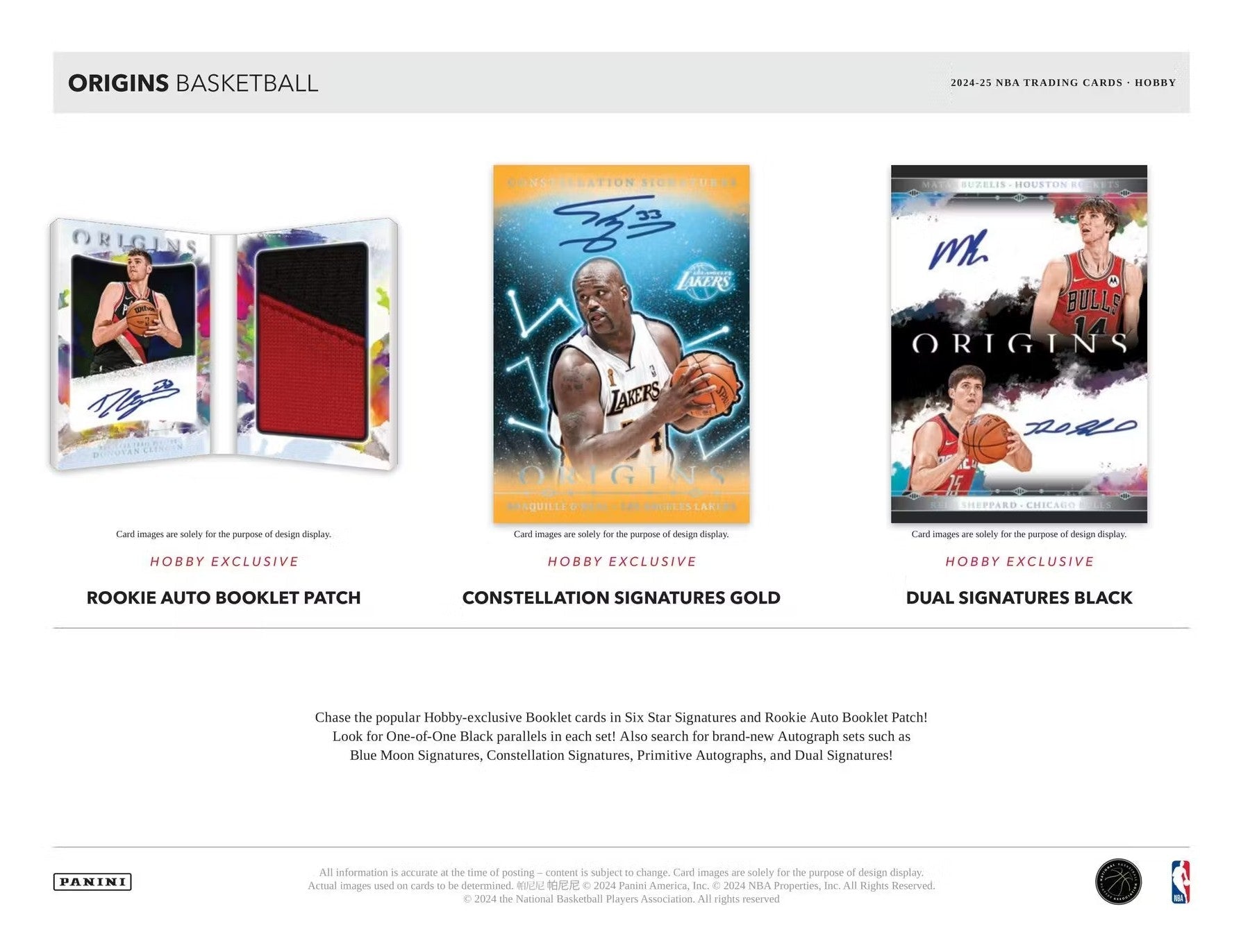 2024-25 Panini Origins Basketball Hobby Trading Cards