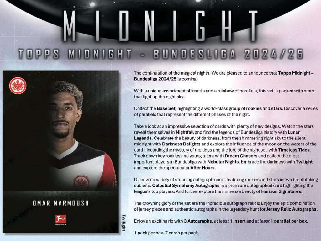 2024-25 Topps Bundesliga Midnight Soccer Hobby