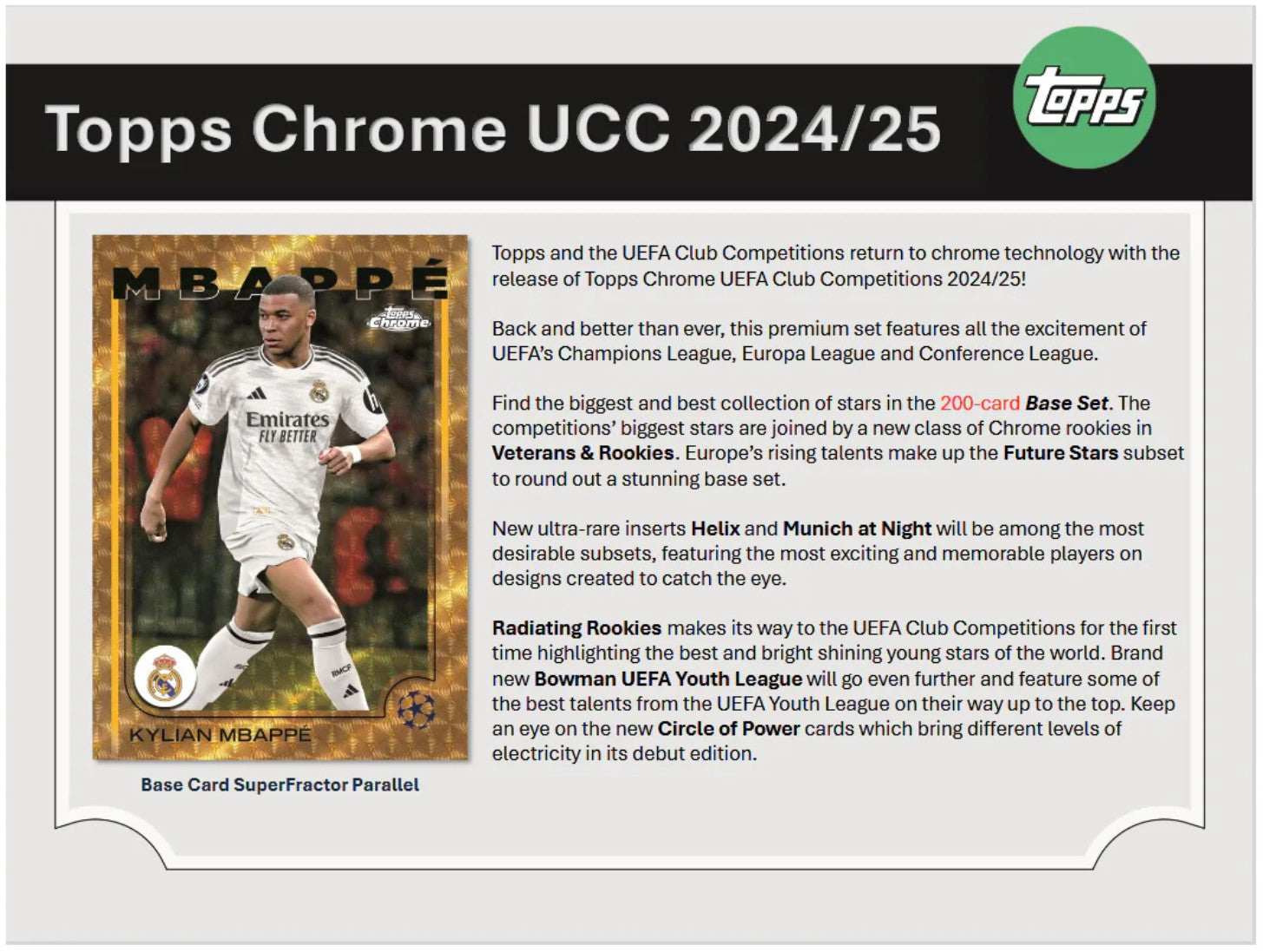 2024-25 Topps Chrome UEFA Club Competitions Soccer Breaker Delight Trading Cards