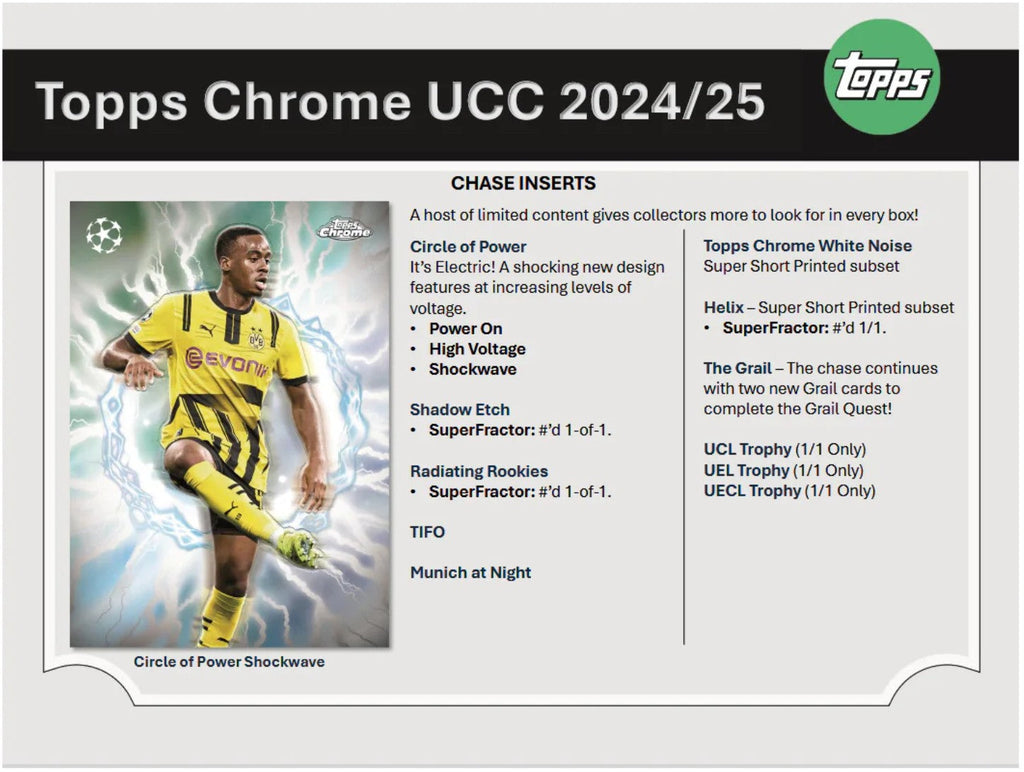 2024-25 Topps Chrome UEFA Club Competitions Soccer Breaker Delight Trading Cards