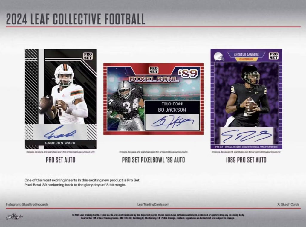 2024 Leaf Collective Football Jumbo Trading Cards