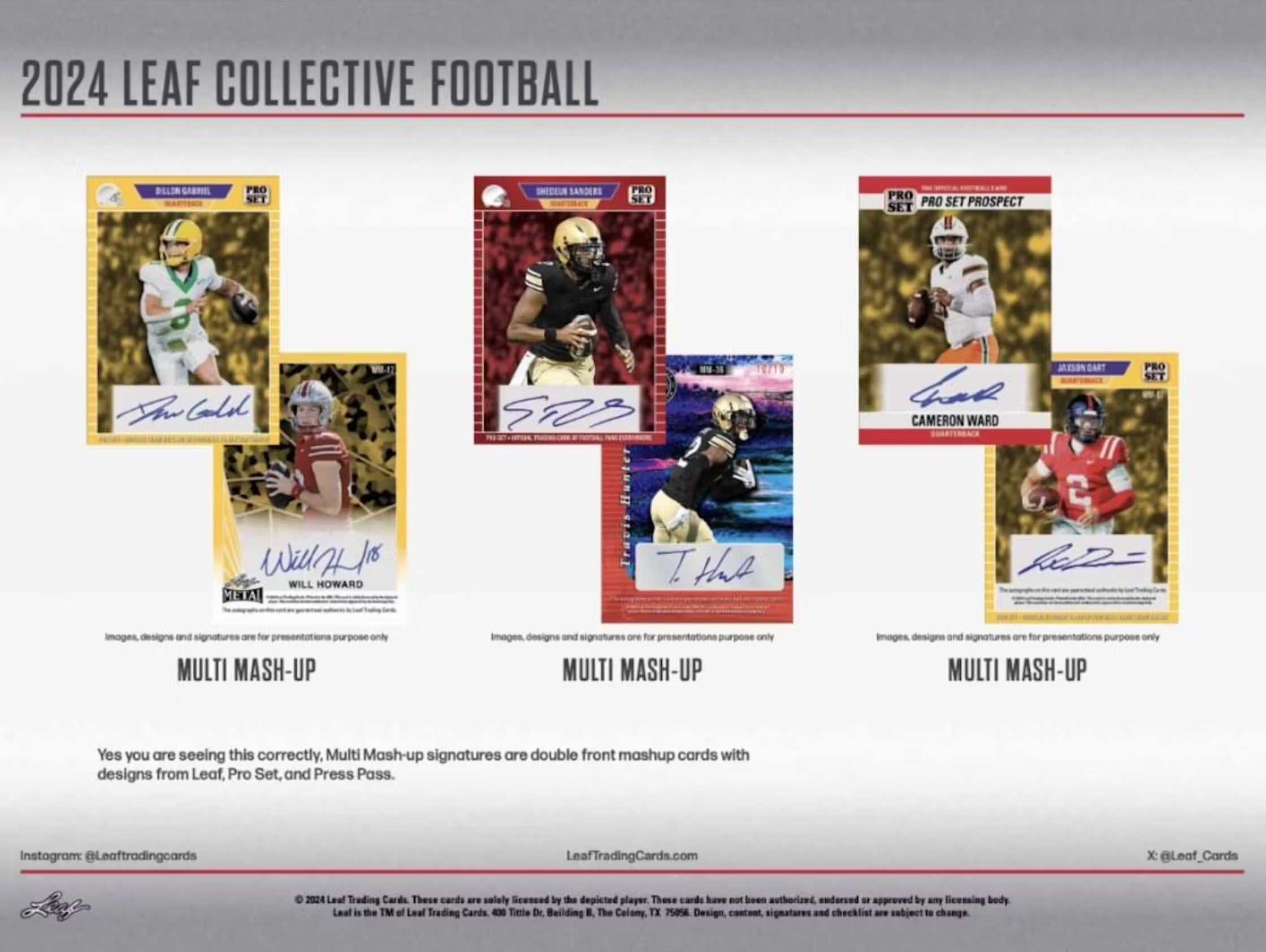 2024 Leaf Collective Football Jumbo Trading Cards