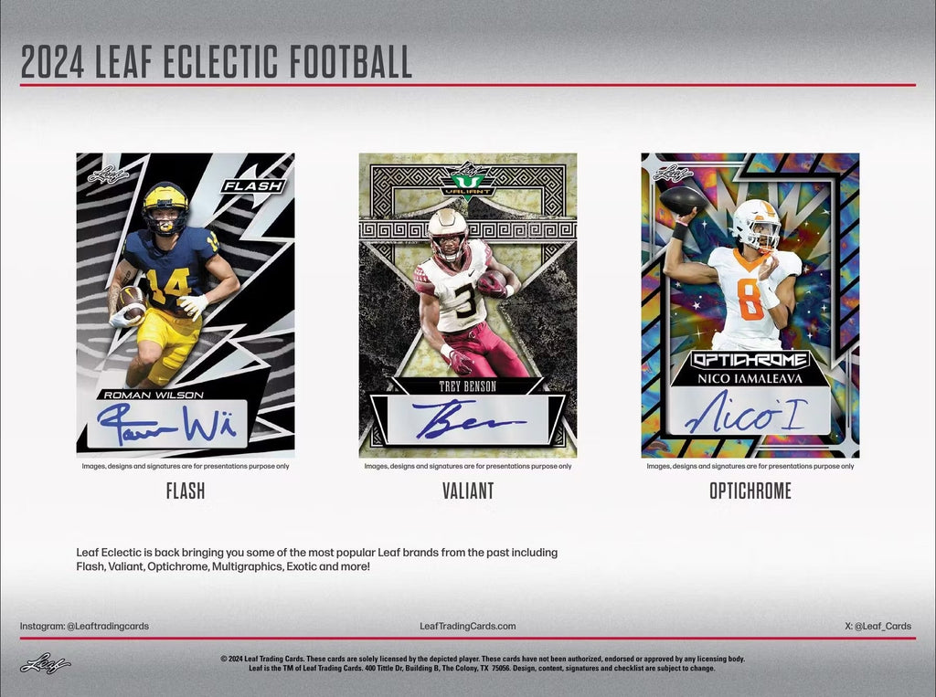 2024 Leaf Eclectic Football Hobby Trading Cards