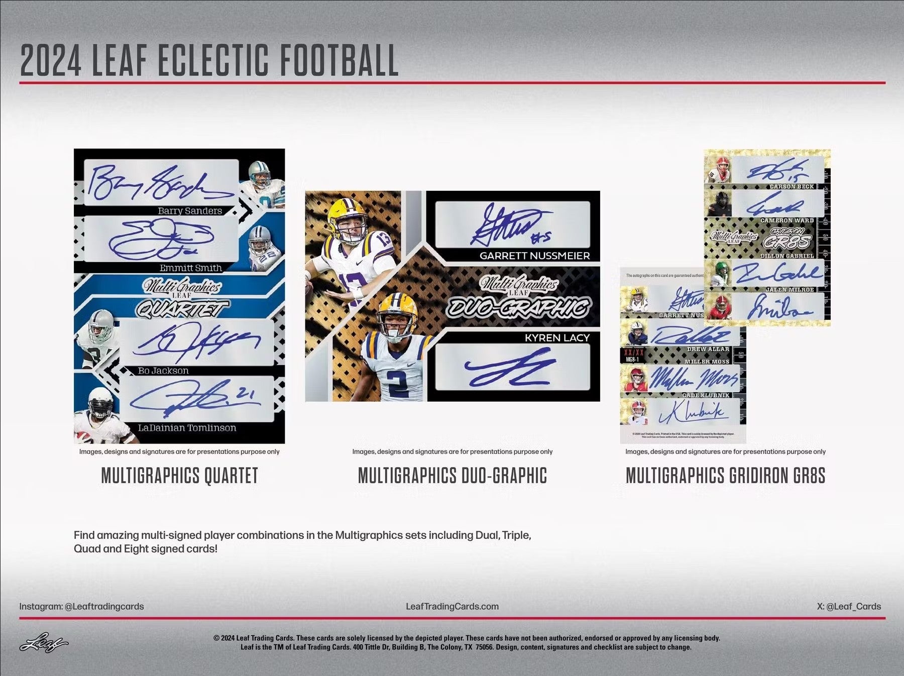 2024 Leaf Eclectic Football Jumbo Trading Cards