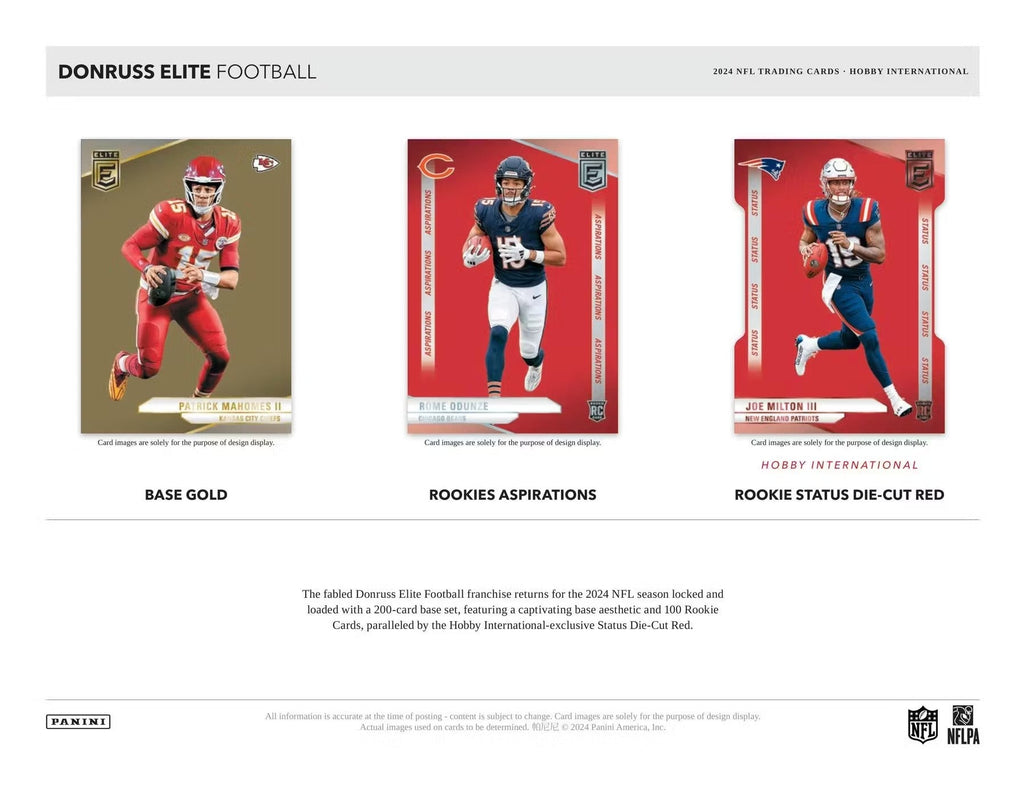 2024 Panini Donruss Elite Football International Hobby Trading Cards