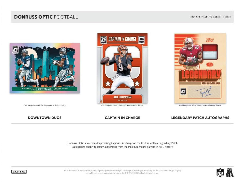 2024 Panini Donruss Optic Football Hobby Trading Cards