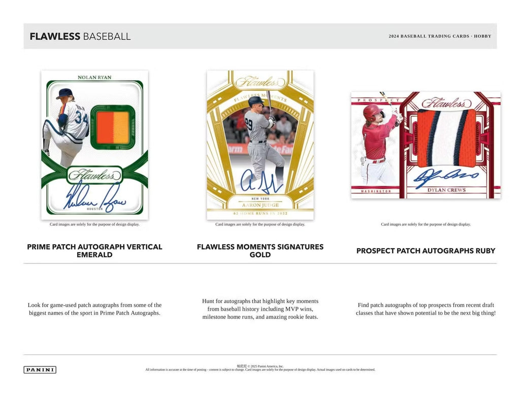 2024 Panini Flawless Baseball FOTL Trading Cards