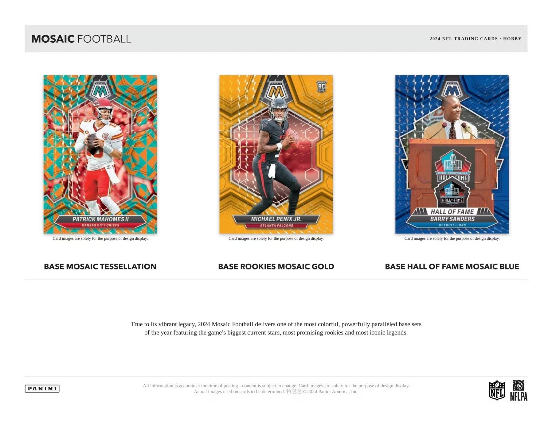 2024 Panini Mosaic Football Hobby Trading Cards