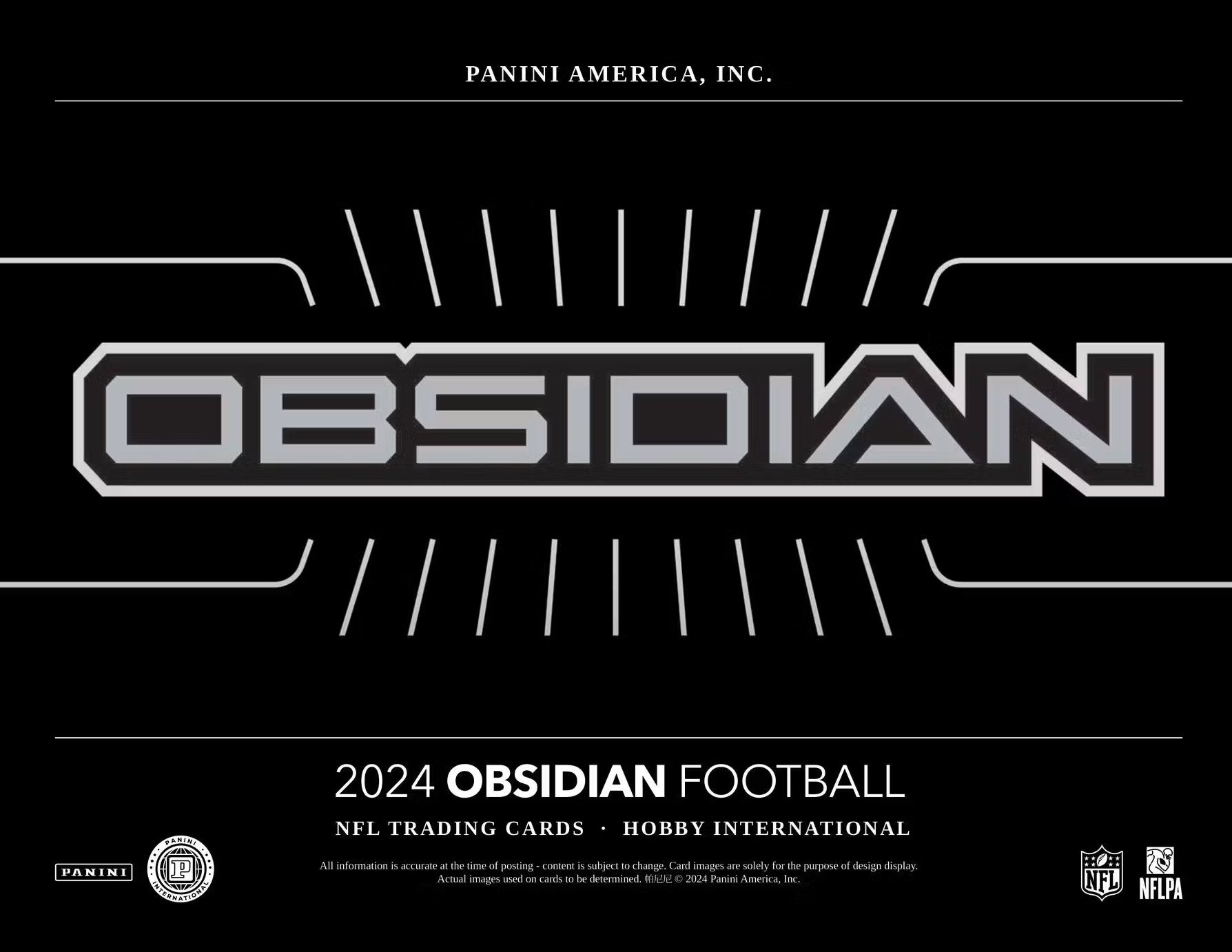 2024 Panini Obsidian Football International Hobby Trading Cards