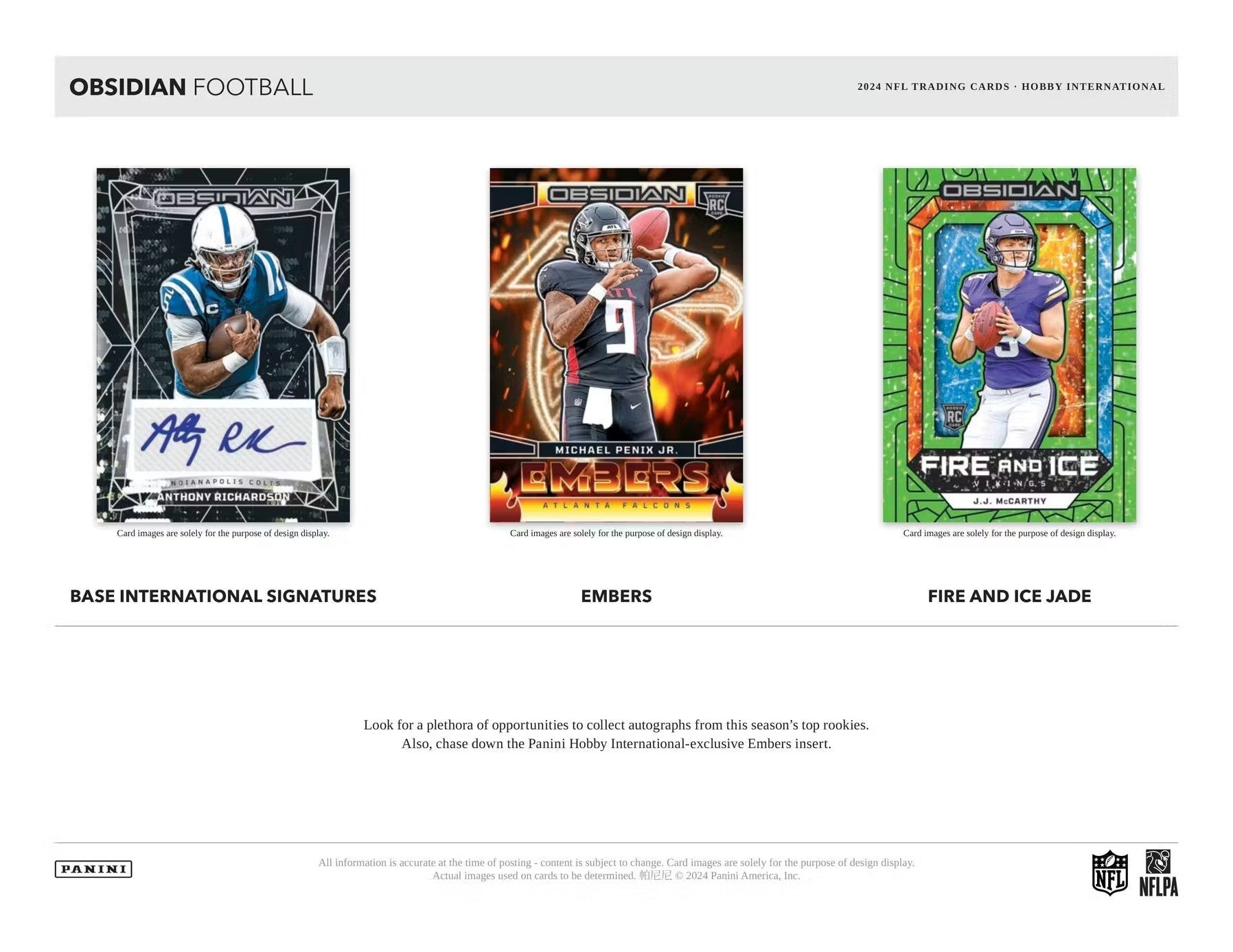 2024 Panini Obsidian Football International Hobby Trading Cards