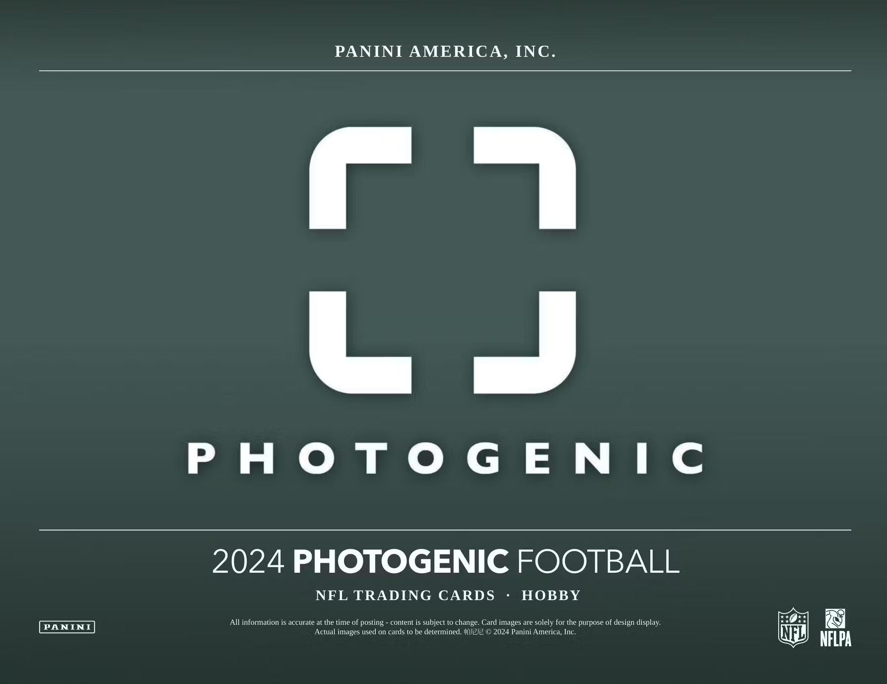 2024 Panini Photogenic Football Hobby Trading Cards