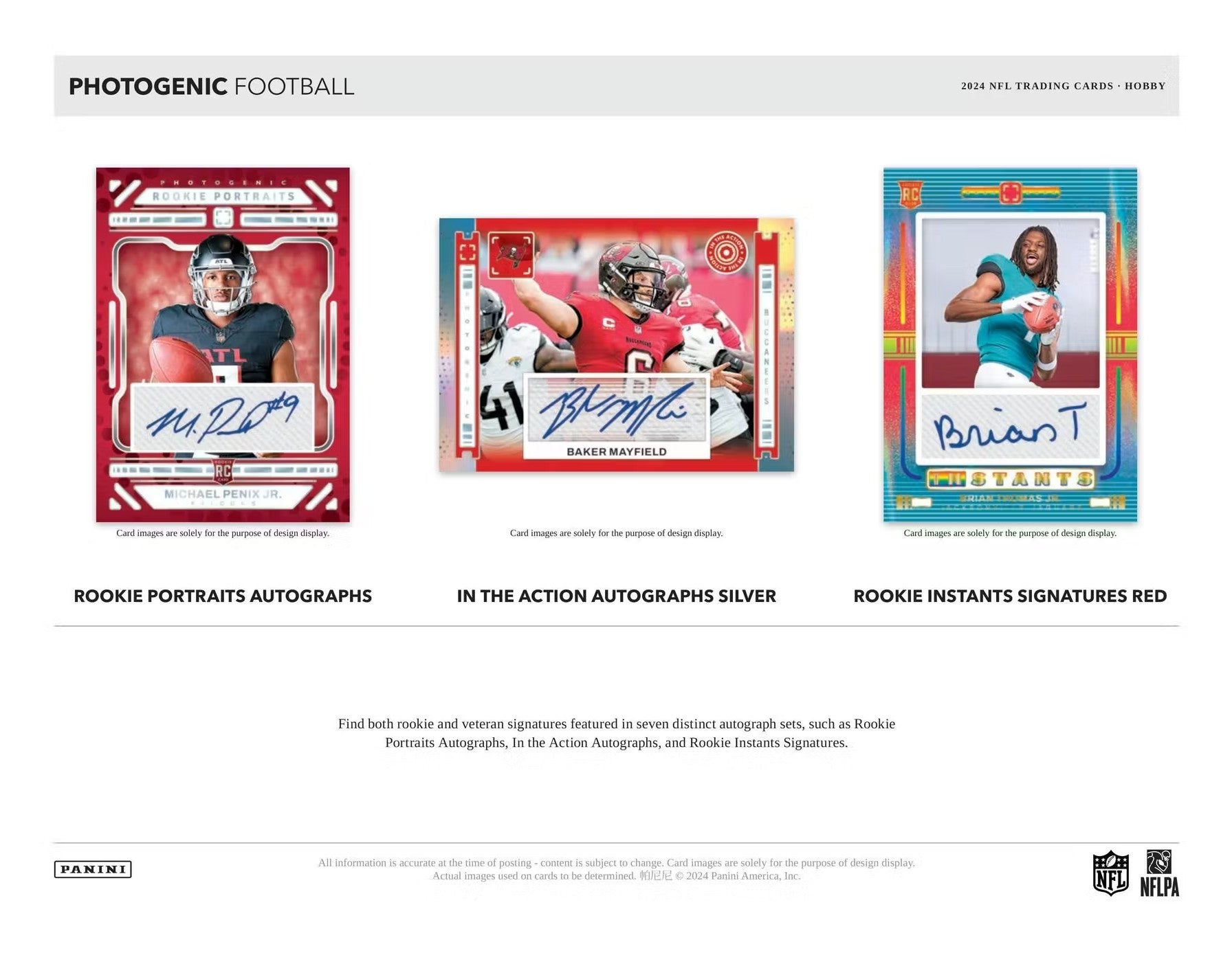2024 Panini Photogenic Football Hobby Trading Cards