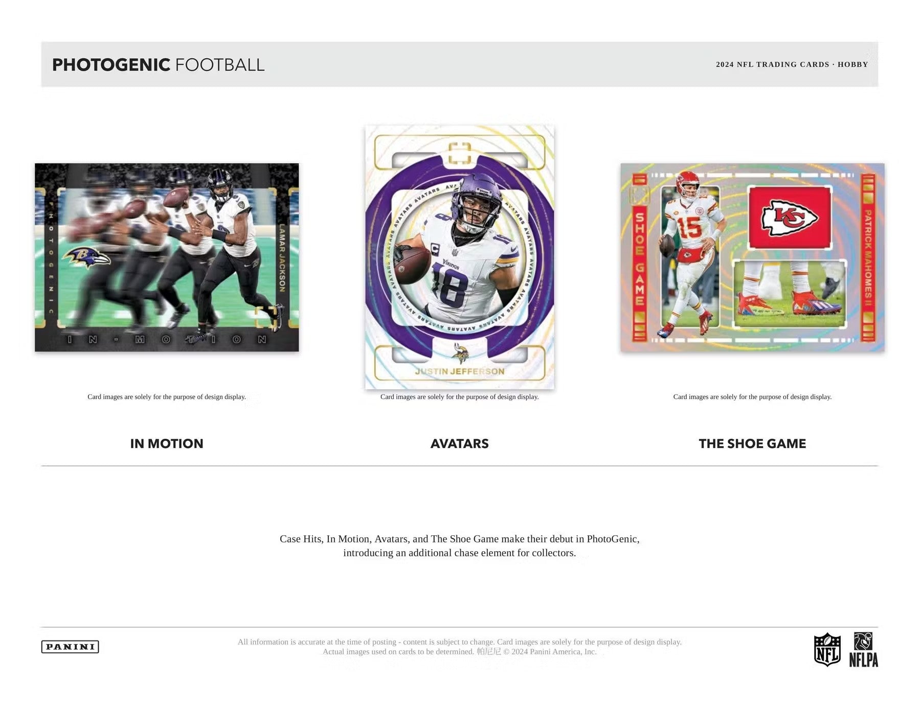 2024 Panini Photogenic Football Hobby Trading Cards