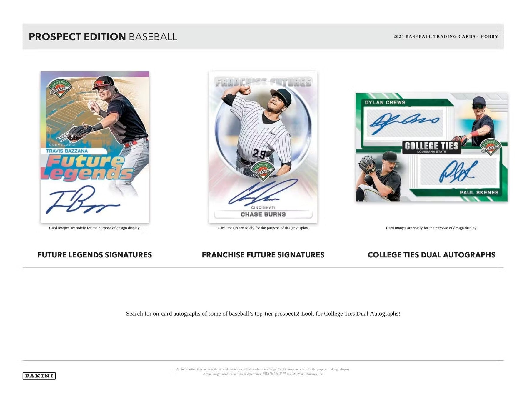 2024 Panini Prospect Edition Baseball Hobby