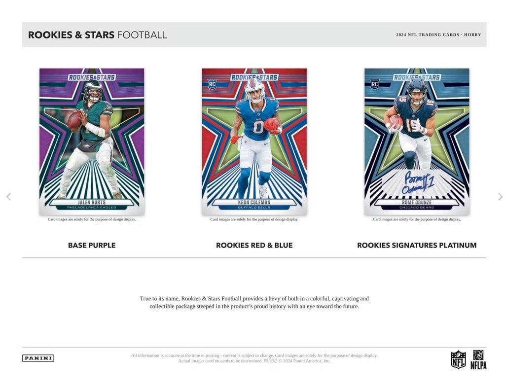 2024 Panini Rookies & Stars Football Hobby Trading Cards
