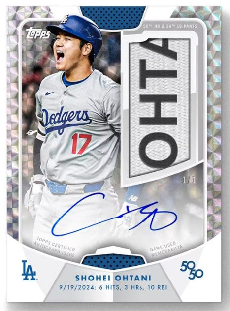 2024 Topps 50/50 Shohei Ohtani Baseball Trading Cards LV