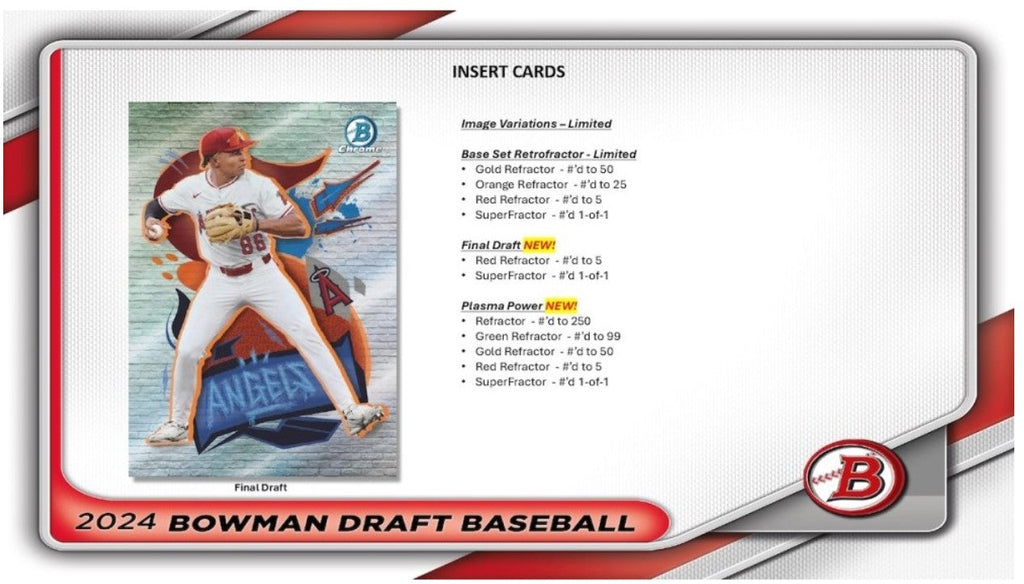 2024 Topps Bowman Draft Baseball Super Jumbo Trading Cards