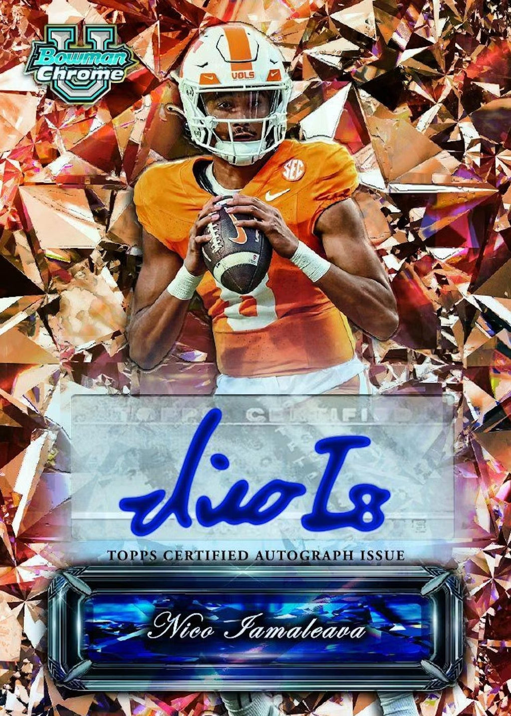 2024 Topps Bowman University Chrome Football Sapphire Edition Trading Cards
