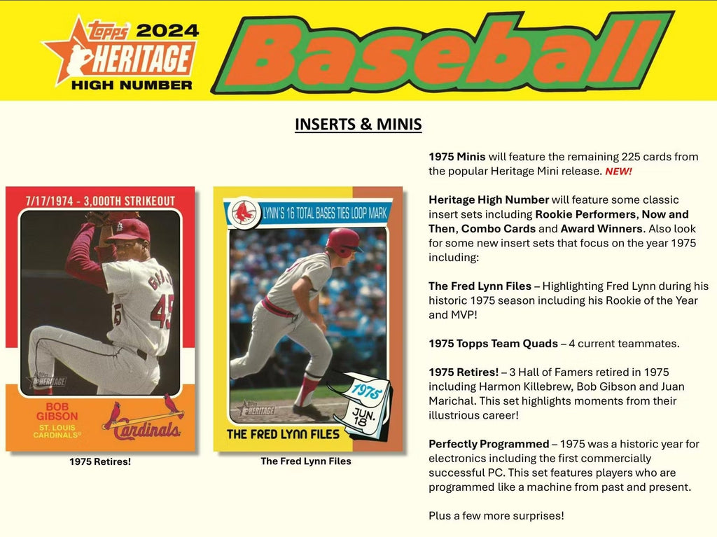 2024 Topps Heritage Baseball High Number Hobby Trading Cards
