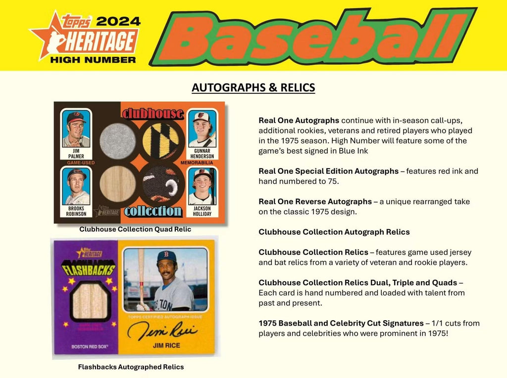 2024 Topps Heritage Baseball High Number Hobby Trading Cards