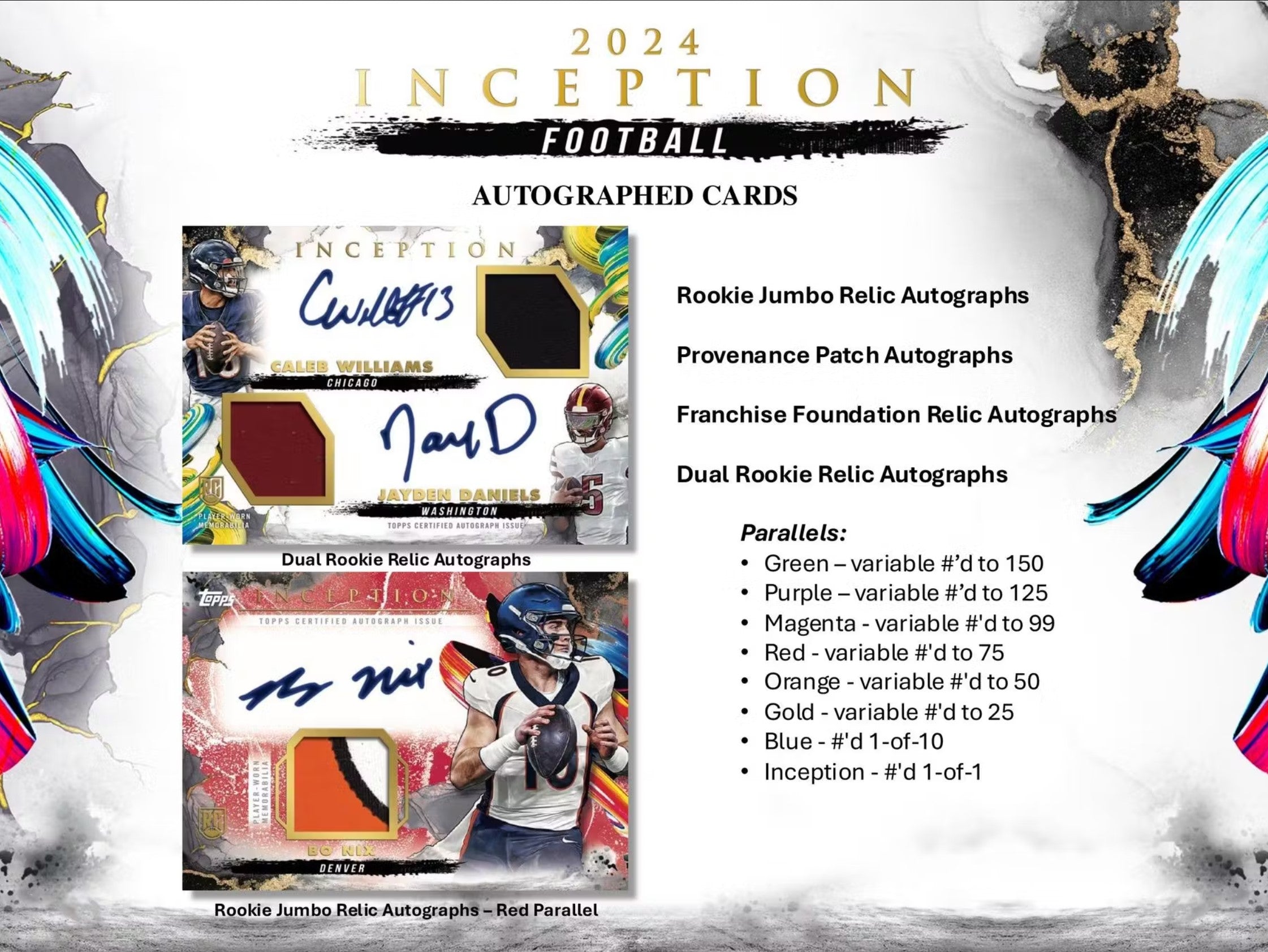 2024 Topps Inception Football Hobby Trading Cards