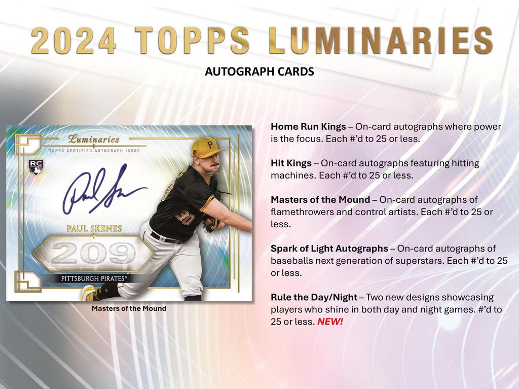 2024 Topps Luminaries Baseball Hobby Trading Cards