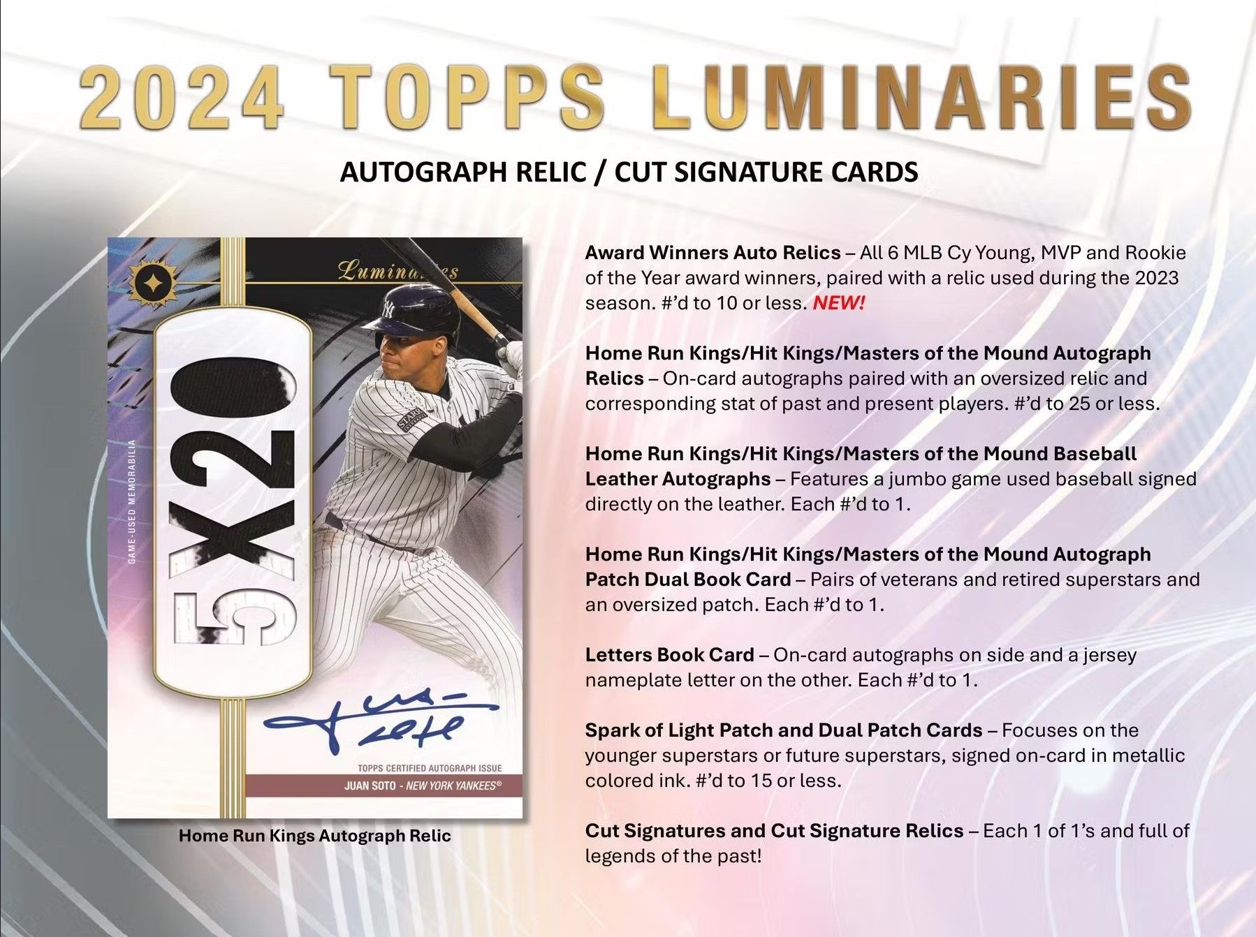 2024 Topps Luminaries Baseball Hobby Trading Cards