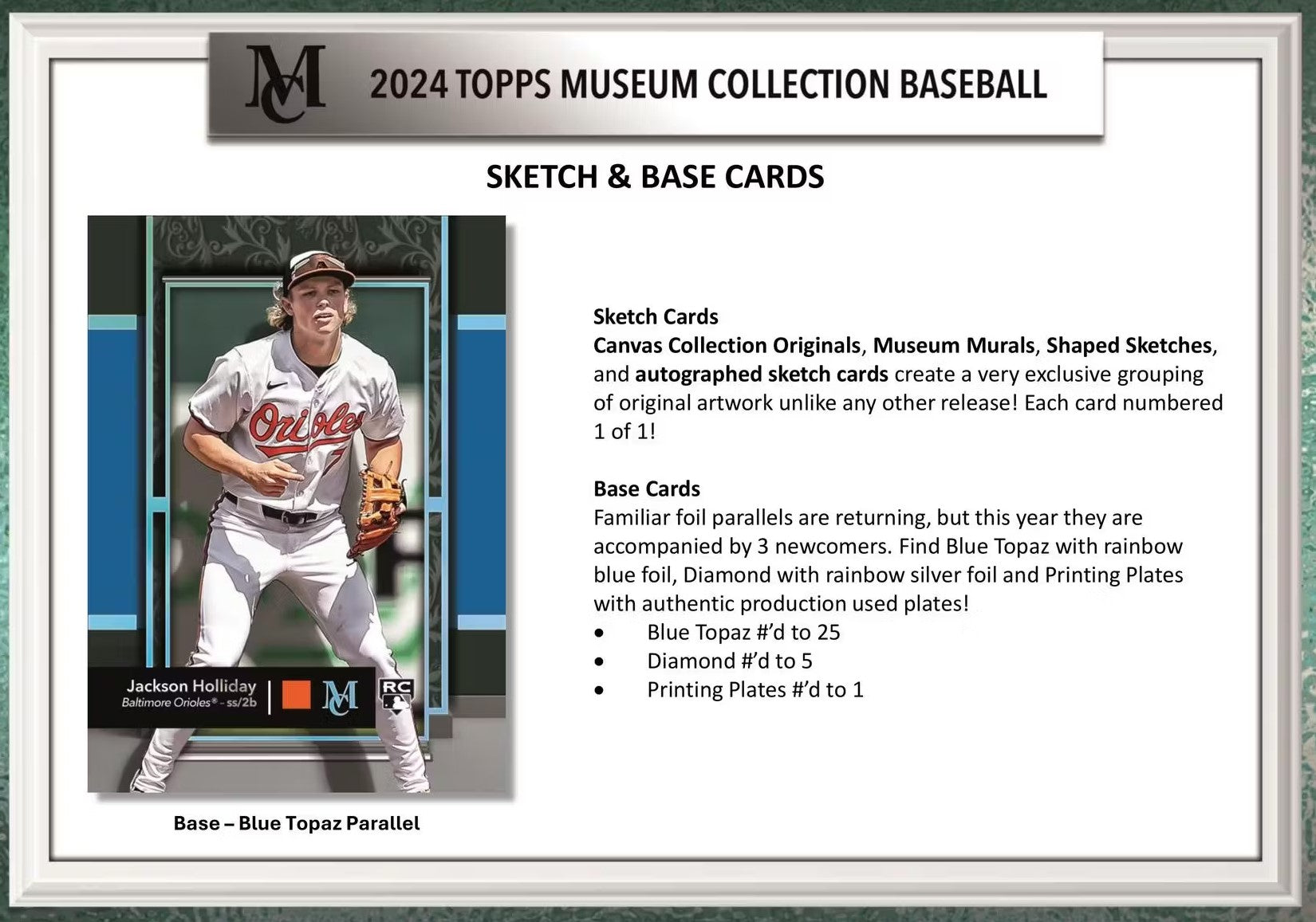 2024 Topps Museum Collection Baseball Hobby Trading Cards